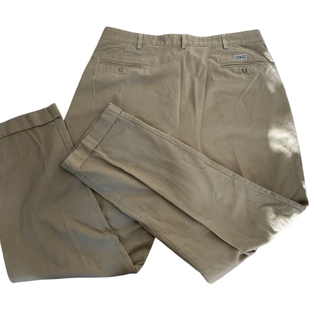 Polo Ralph Lauren Men’s Classic Fit Pleated Chino Pants Khaki Beige 38x32 - Picture 7 of 11